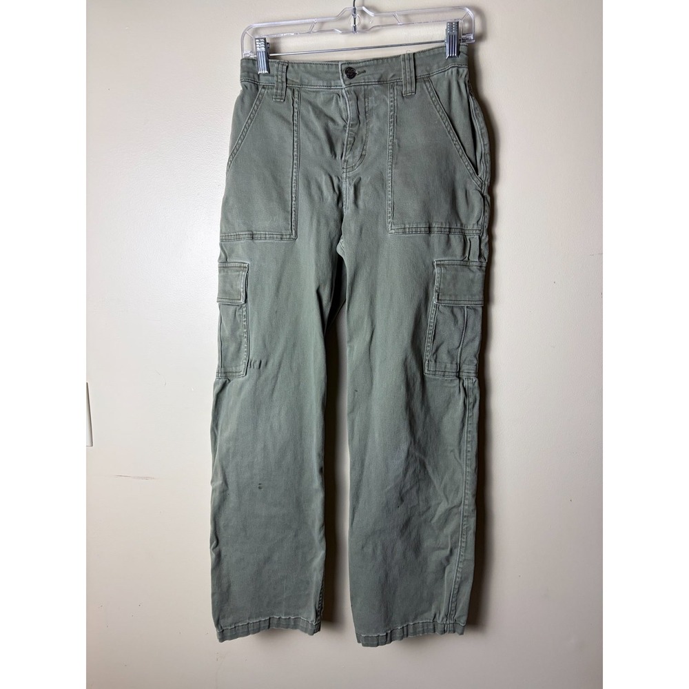 Hollister High-Rise Utility Cargo Pants Womens 3R W26 Green Casual